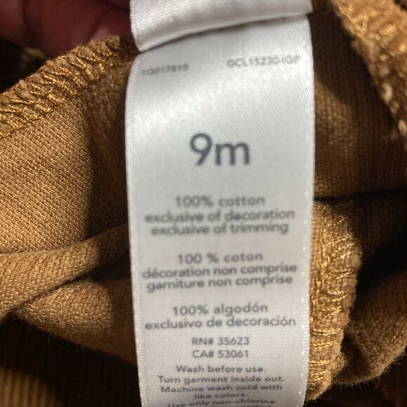 CARTER’S Cotton Corduroy Moose Embroidered Overalls - Picture 6 of 7